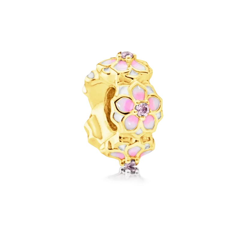 2025New Hot Sparking Flower Clip Charm Beads Dangle Snake Fit Original Silver Bracelet Necklace Beads For Diy Jewelry Women Gift