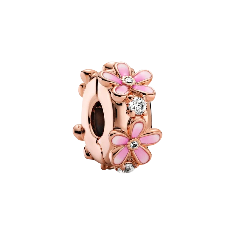 2025New Hot Sparking Flower Clip Charm Beads Dangle Snake Fit Original Silver Bracelet Necklace Beads For Diy Jewelry Women Gift