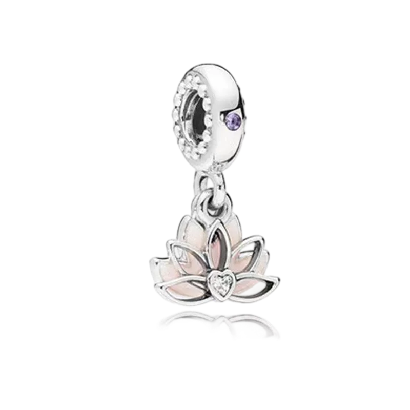 2025New Hot Sparking Flower Clip Charm Beads Dangle Snake Fit Original Silver Bracelet Necklace Beads For Diy Jewelry Women Gift