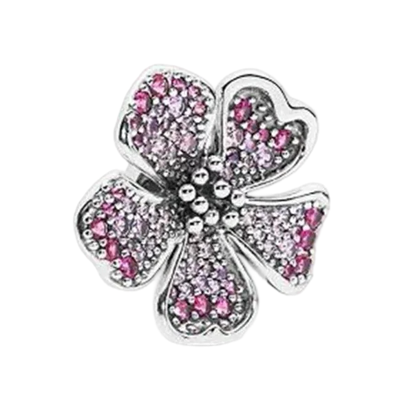 2025New Hot Sparking Flower Clip Charm Beads Dangle Snake Fit Original Silver Bracelet Necklace Beads For Diy Jewelry Women Gift