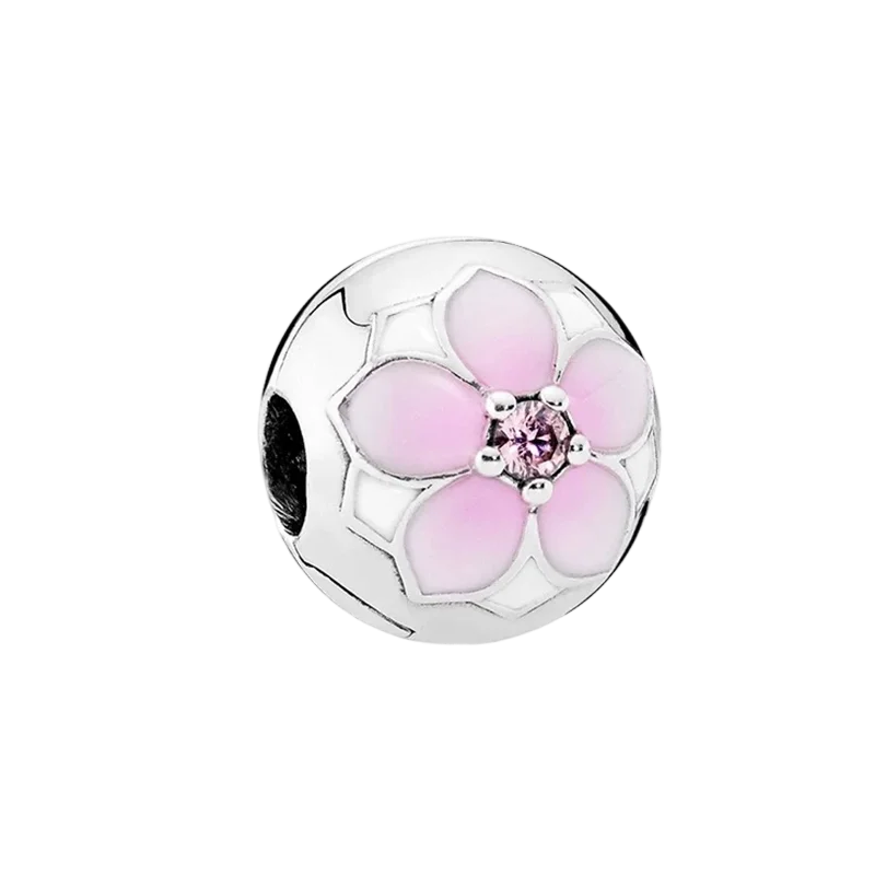 2025New Hot Sparking Flower Clip Charm Beads Dangle Snake Fit Original Silver Bracelet Necklace Beads For Diy Jewelry Women Gift