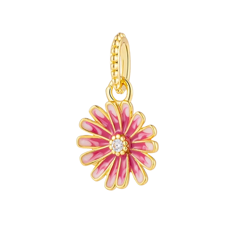 2025New Hot Sparking Flower Clip Charm Beads Dangle Snake Fit Original Silver Bracelet Necklace Beads For Diy Jewelry Women Gift