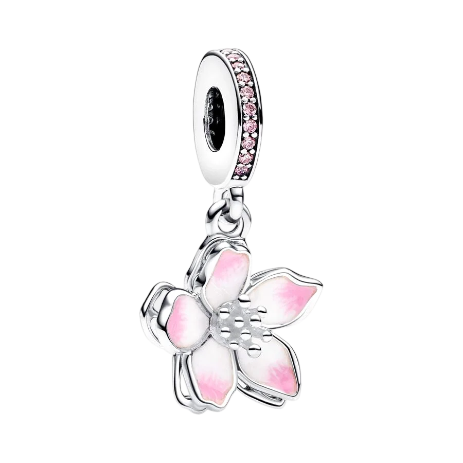 2025New Hot Sparking Flower Clip Charm Beads Dangle Snake Fit Original Silver Bracelet Necklace Beads For Diy Jewelry Women Gift