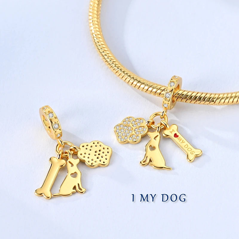 I Love My Dog Charm