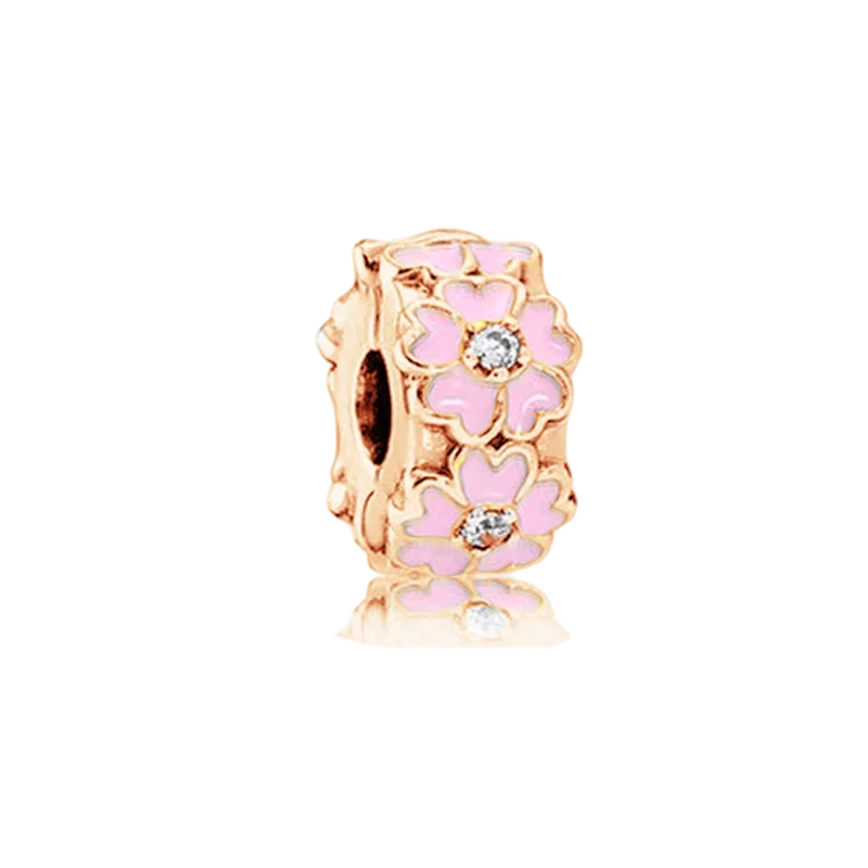 2025New Hot Sparking Flower Clip Charm Beads Dangle Snake Fit Original Silver Bracelet Necklace Beads For Diy Jewelry Women Gift