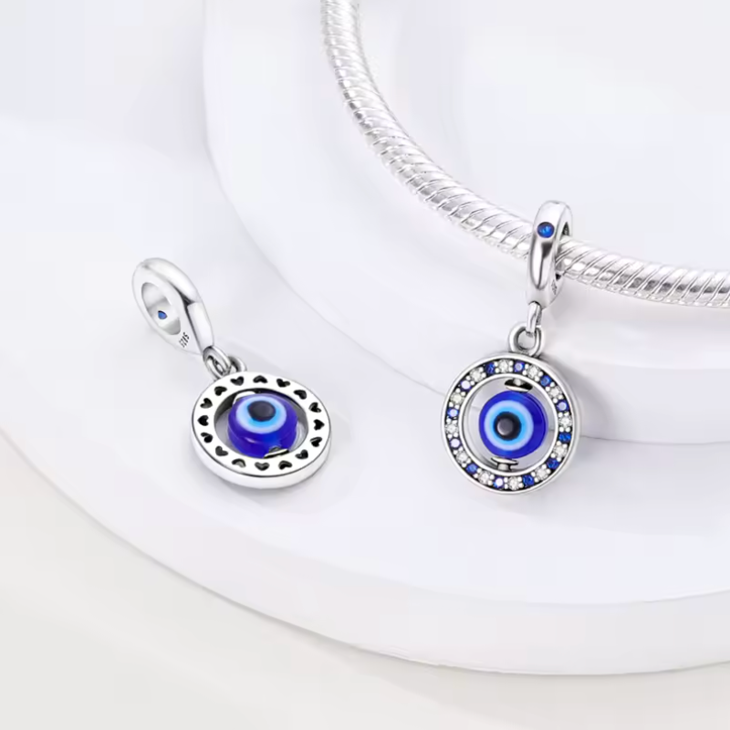 Evil Eye Charm | Sterling Silver Bracelet Charm