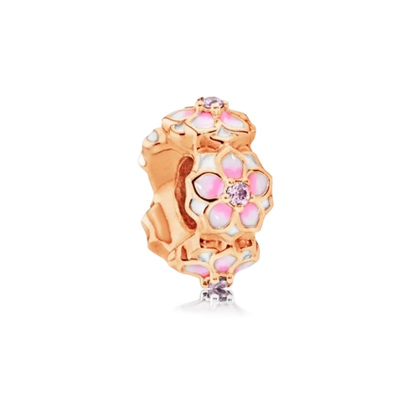 2025New Hot Sparking Flower Clip Charm Beads Dangle Snake Fit Original Silver Bracelet Necklace Beads For Diy Jewelry Women Gift