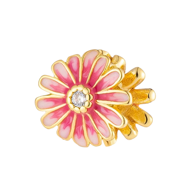 2025New Hot Sparking Flower Clip Charm Beads Dangle Snake Fit Original Silver Bracelet Necklace Beads For Diy Jewelry Women Gift