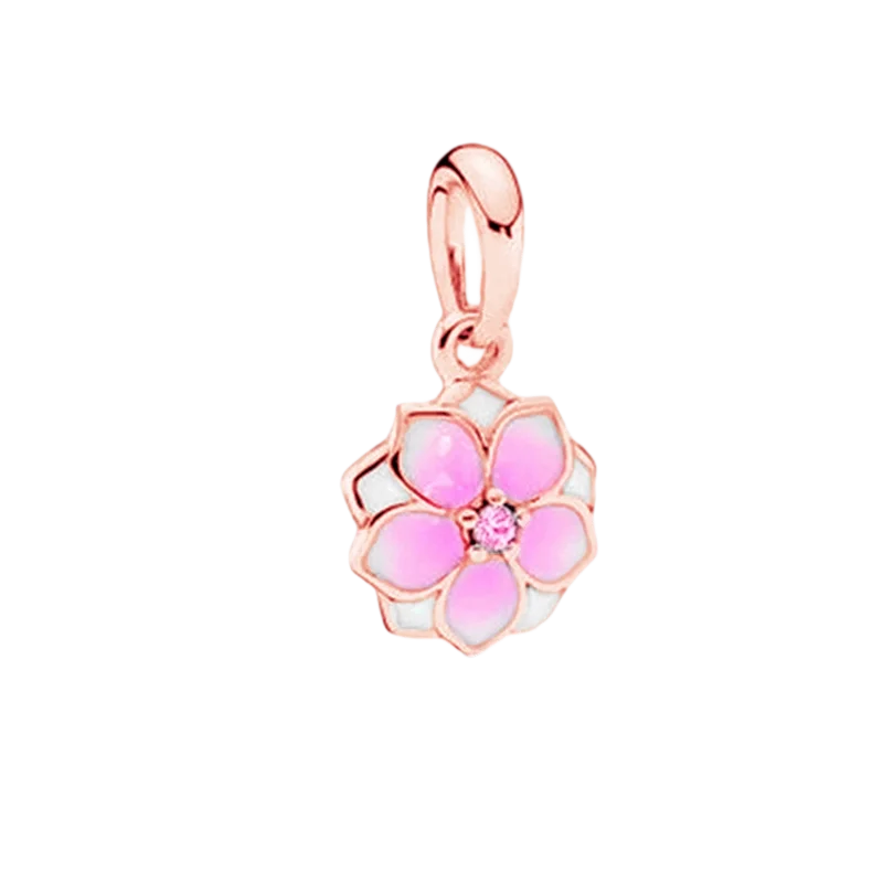 2025New Hot Sparking Flower Clip Charm Beads Dangle Snake Fit Original Silver Bracelet Necklace Beads For Diy Jewelry Women Gift